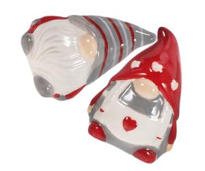 COOPHYA Salt and Pepper Christmas Set 1 Pair Ceramic Seasoning Bottle Gnome-Shaped Small Spice Jars for Cooking Practical and Convenient Storage in Small Kitchens