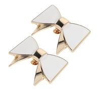 COOPHYA Shoe Clips Made of Zinc Alloy Elegant Butterfly White for Women Removable and Easy Attachment Shoe Bow Knot Buckles Suitable for Flats and Bags at Weddings and Events