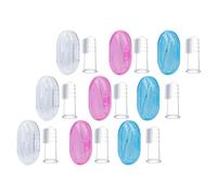 COOPHYA Silicone Finger Toothbrush Set for Oral Cleaning with Storage Boxes 9pcs Soft Newborn Finger Toothbrush and Easy to Store Gentle on Gums for Young and Babies