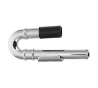 COOPHYA Silver Flute Replacement Mouthpiece with Straight and Curved Tube Metal Flute Accessories for Music Instruments Manual Wind Instrument Part