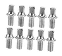 COOPHYA Silver Plated Iron Drum Screws with Smooth Surface and Stylish Look 10pcs for Pedal Shaft Essential Drum Accessories Suitable for Professional and Amateur Drummers