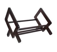 COOPHYA Small Bamboo Book Stand for Reading and Learning, Multi-Functional Desktop Textbook Stand Smooth Edges, Convenient Brown Book Holder for Students