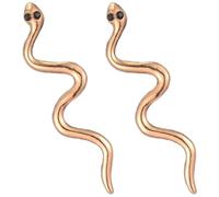 COOPHYA Snake Earrings Easy to Wear and Take Golden Alloy Material 1 Pair Trendy Earrings Unique Design for Women for Travel and Party Wear