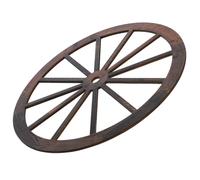 COOPHYA Solid Wood Wagon Wheel Wall Art 30Cm Vintage Rustic Decorative Hanging for Garden and Living Room