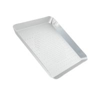 COOPHYA Square Perforated Pizza Pan 8 Inch Aluminium Alloy Baking Tray with 3mm Holes for Home Oven, Breathable Carbon Steel Bakeware for Crispy Crust, Dishwasher Safe