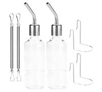 COOPHYA Stainless Steel Hanging Water Bottle 350Ml for Squirrel and Rabbit Leak-Proof Drinker with Rolling Ball Suitable for Indoor Small Animals