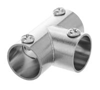 COOPHYA Stainless Steel Pipe Joint Connectors 19Mm Diameter Fixed Tee Fitting for Outdoor Tap Hose and Industrial Tube Connections