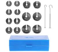 COOPHYA Steel Slotted Mass Set with Hanger for High School Physics Lab Experiments, Metal Slotted Weights for Mechanics Teaching, Includes Storage Box