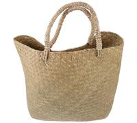 COOPHYA Straw Basket Bag Bamboo Weaving Basket for Plant Storage with Handle Design for Living Room and Bedroom