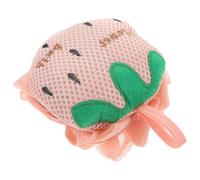 COOPHYA Strawberry Loofah Body Scrubber 4.52x4.13x2.75in Double-Sided Individually Wrapped Cute Korean Style Mesh Bath Sponge for Bath Routine