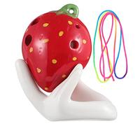COOPHYA Strawberry Ocarina Musical Instrument Toy Boys and Girls Ocarina Lanyard and Stand Beginner Instrument for Boy Girl Music Appreciation