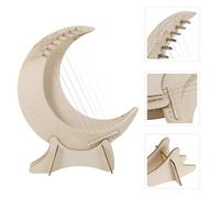 COOPHYA String Wooden Lyre Harp for Beginners DIY Moon-shaped Musical Instrument with Smooth Edge Strings and Tuning Wrench Portable Delicate Design for Learning and Playing Music