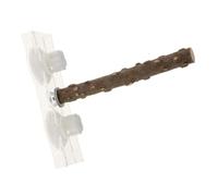 COOPHYA Sturdy Acrylic and Plastic Parrot Perch with Suction Cup for Small and Medium-sized Birds, Training and Climbing Place for Birds at Home Or Office