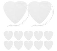 COOPHYA Sublimation Air Freshener Sheets DIY Air Freshener Sheets White Felt Heart Shape with Elastic Straps Practical Multi-functional for DIY Crafting