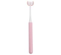 COOPHYA Three-Sided Toothbrush 3 Brush Heads Comfortable to Hold PP Material Wrap-Around Design Adults Toothbrush for Effective Oral Care and Teeth Nursing at Home