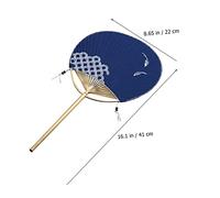 COOPHYA Traditional Japanese Round Bamboo Hand Fan Lightweight Circular Fabric Fan for Home Decoration and Gift Classical Double Sided Design with Embroidery for Summer and Cultural Events