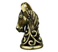 COOPHYA Vintage Brass Horse Head Pendant DIY Decor Small Keychain Charm for Equestrian Women Antique Style Brass Craft Ornament for Bags Desktop and Jewelry Making