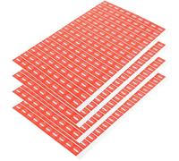 COOPHYA Warning Label Sticker Paper Seal Self-Adhesive Round 1000 Pcs Broken Void Sticker Red Colour and Easily Identifiable with Delicate Design Suitable for Warning Use for Office