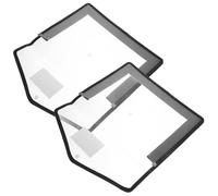 COOPHYA Waterproof A4 Document Folder Bag with Buckle, File Organizer Pouch for Receipt Storage, 2pcs White Horizontal File Jackets for Office and School Supplies