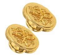 COOPHYA Wax Seal Stamp with Fine Craftsmanship for Envelope Decoration Zinc Alloy 2pcs Vintage Retro Style Sealing Wax Effect Medieval Traditional Design