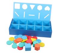 COOPHYA Wooden Color Sorting for Educational Shape Recognition Game Fine Motor Skills Development Colors and Shapes Montessori Sensory Matching Activity