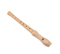 COOPHYA Wooden Eight-Hole Clarinet Instrument Portable Wind Instrument with Sound Comfortable Grip 32Cm Length Beige Recorder for School Bands and Performances