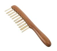 COOPHYA Wooden Massage Comb, Wide Tooth Sheep Horn Meridian Massager Comb for Relaxation - Portable Manual Trigger Point Massage Tool