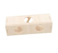 COOPHYA Wooden Small Animal Hideout for Rats and Hamsters Beige Stable Hamster Hideout That Keeps Pets Busy Suitable for Use as A Tunnel and Guinea Pig