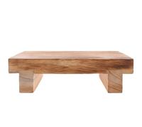 COOPHYA Wooden Step Stool One Step Footrest Portable Bedside Stool for Seniors with Safety Features and Non Slip Surface