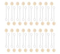 COOPHYA Wool Applicator Tool for Precise Crafting Projects 50pcs for Leather and Shoes Handle Wool Dauber for Handicrafts and Leathercraft Dyeing