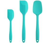 Cooptop Silicone Spatula Set - Rubber Spatula - 600°F Heat Resistant Baking Spoon & Spatulas (Aqua 3)