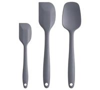 Cooptop Silicone Spatula Set - Rubber Spatula - 600°F Heat Resistant Baking Spoon & Spatulas(Dark Grey)