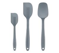 Cooptop Silicone Spatula Set - Rubber Spatula - Heat Resistant Baking Spoon & Spatulas - Pro Grade Non-stick Silicone with Steel Core (Neutral Grey)
