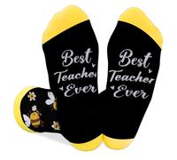 Coopyin Thank You Teacher Gifts for Women Men Christmas Appreciation End Of Year Retirement Back To School Leaving Best Teacher Ever Unique Gift Ideas for Teaching Assistant Nursery Teachers Bee Socks