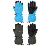 Cooraby 2 Pairs Children's Snow Ski Gloves Winter Waterproof Windproof Thick Warm Gloves for Boys Girls Cold Weather Outdoor