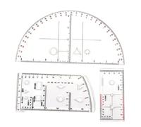 Coordinate Scale Ruler Set for Military Training & Geospatial Analysis - Transparent Plastic Position Operation Tool for Topography, Map Reading, and Artillery Engraving - Includes 3 Sizes