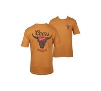 Coors Coors Banquet Rodeo Logo Distressed Front & Back Print T-Shirt - Medium