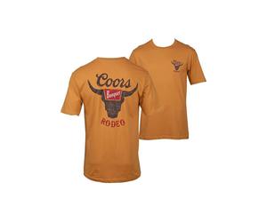 Coors Coors Banquet Rodeo Logo Distressed Front & Back Print T-Shirt - Medium