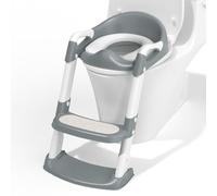 COOSEYA Potty Training Toddler Toilet Seat,Kids Toilet Seat and Step,Grey