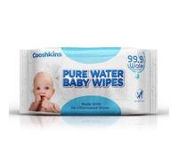 Cooshkins De-Chlorinated Pure Water Baby Wipes with Gentle 99.9% Water Formula with Grapefruit - Extract 60 Pieces (Pack of 1) - Pure Comfort for Your Little Ones
