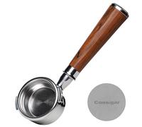 Coosigar 58mm Bottomless Portafilter | Fits for Gaggia machines| Stainless Steel portafilter and Mahogany Handle|Espresso Machine Accessories(Mahogany)