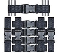 Coosin Baby Safety Locks,Handles Child Safety Locks Simple Installation Home Safety Strap Locks Fit Closed Handle Cabinets,Oven, Double Open The Door Refrigerator, Kitchen Door ect... (8 Pack, Black)