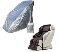 COOSOO Full Body Shiatsu Massage Chair Cover Waterproof Dustproof Protector Cover Universal Zero Gravity Single Recliner Chair Cover Folding with Zipper (160 x 100 x 140cm/63 x 39 x 55inch, Silver)