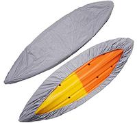 COOSOO Kayak Boat Cover, Waterproof Dustproof Durable Cover For Kayak Boats Universal For Fishing Boat/Kayak/Canoe Cockpit Cloak Outdoor Indoor Storage Sun Cover UV Protection (For 8.5-9.85ft Boats)