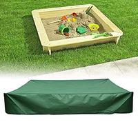 COOSOO Sandbox Cover Waterproof Dustproof UV Protection Square Sandpit Pool Cover with Drawstring Avoid the Sand and Toys Contamination,200x200cm Oxford Cloth Green Outdoor Furniture Garden Cover