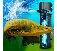 coospider-repta 600GPH UV Aquarium Filter for 75-300 Gal Tank, Large Fish Turtle Tank Green Water Clean Machine Submersible Canister Filter Powerful Pump Pond Filter for Saltwater Freshwater Crystal