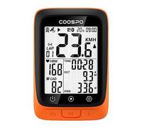 COOSPO Bike Computer GPS Wireless, ANT+ Cycling Computer with Bluetooth, Multifunctional ANT+ Bicycle Computer with 2.4 LCD Screen, Bike Speedometer with Auto Backlight IP67