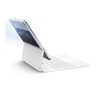COOSTART Keyboard Case for iPad Air 11-inch (M2/M3, 2024/2025) & iPad Pro 11-inch (4th/3rd/2nd/1st Gen), Magnetic Case with Keyboard for iPad Air 5/4, Light Charging, Multi-Touch Trackpad, White