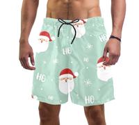 coosun Men's Christmas Santa Claus Swim Trunks Quick Dry Beach Shorts Surfing Board Shorts Swimming Shorts M