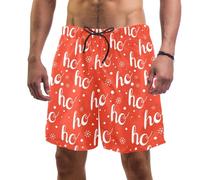 coosun Men's Christmas Santa HoHo Swim Trunks Quick Dry Beach Shorts Surfing Board Shorts Swimming Shorts XXL